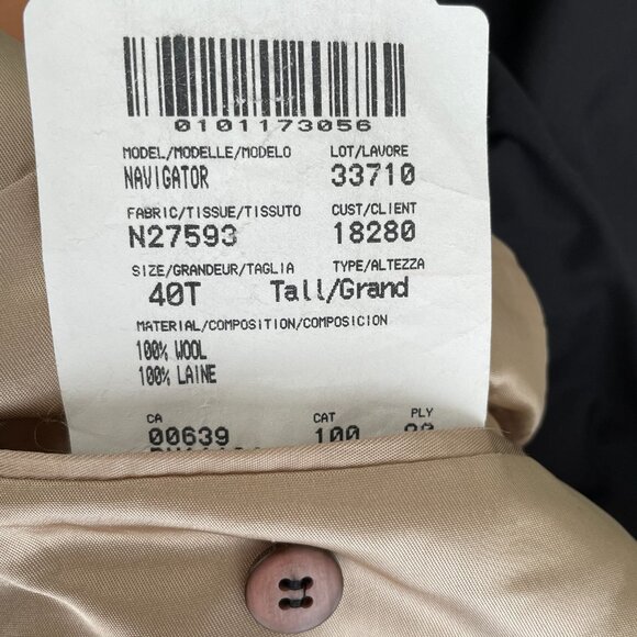 Nautica Wool Hounds tooth Blazer 100% Wool Brown 40L - Picture 4 of 6